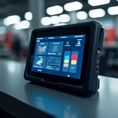 Expert mechanic performing full-service auto repair on a modern vehicle in a clean shop.
