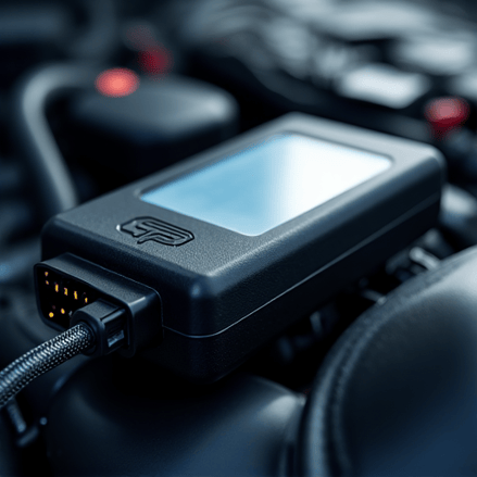 Owner-operator Samson from 916 Auto Repair closely inspecting the engine bay of a European vehicle using advanced diagnostic tools.