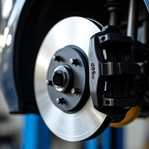 Technician installing new brake pads on a vehicle, showcasing precision brake service. High-quality parts used for reliable stopping power near Gold River.