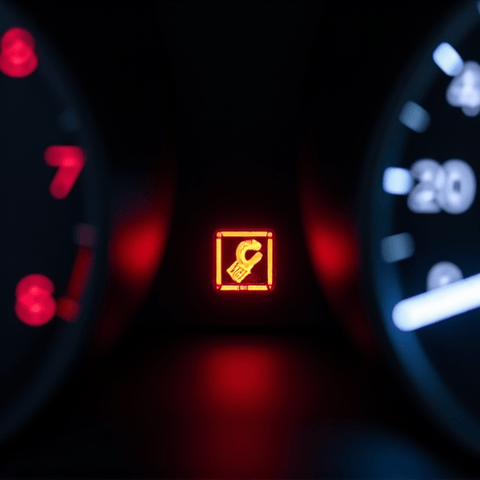 A dashboard showing the vehicle