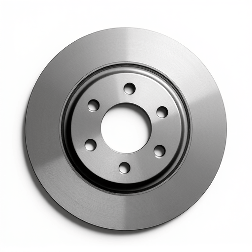 Expert technician inspecting brake rotors and pads on a vehicle lift for thorough brake service.