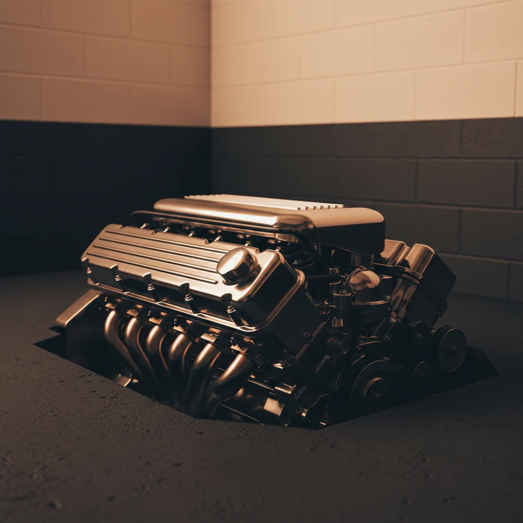 BMW inline-six engine bay during European specialty service
